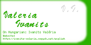 valeria ivanits business card
